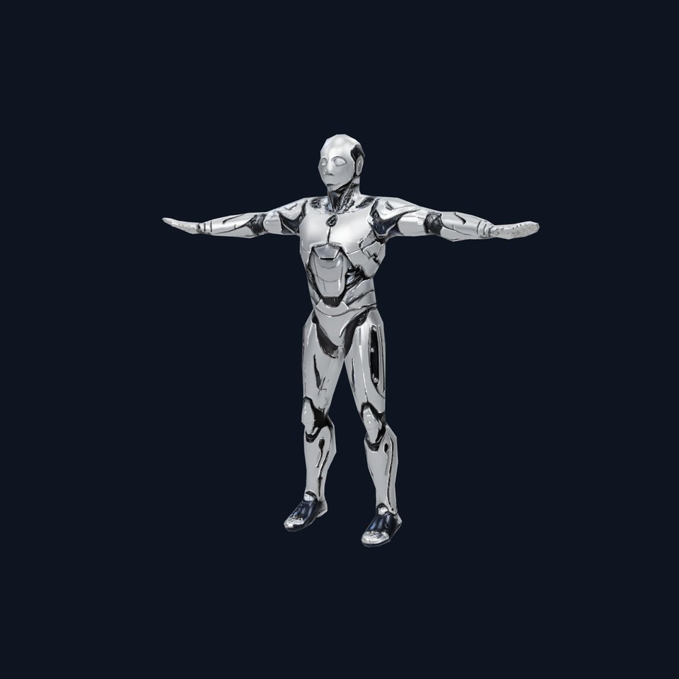 Futuristic Robot Model Pack with Adjustable Levels of Detail